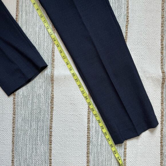 Bonobos Marzotto Tessutto Navy Wool Striped Straight Slim Dress Pants 35/ 32 - Picture 5 of 11